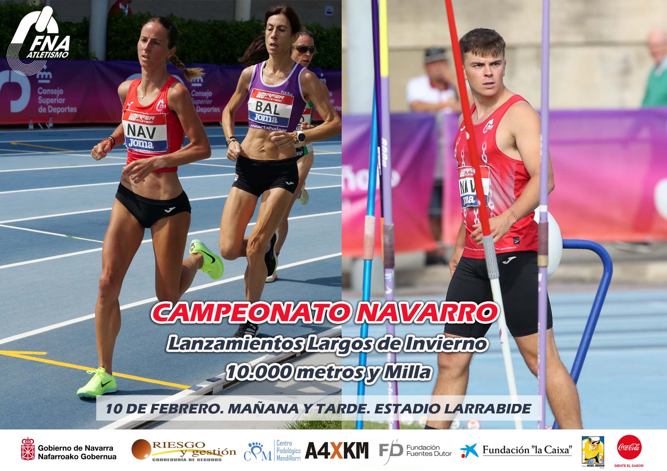 Normativa Cto. Navarro Milla, 10.000m. pista y Lanzamientos Largos de Invierno